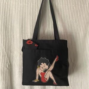 Betty Boop Black Shoulder / Tote Bag with Designs